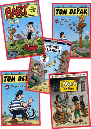 Nouveauté BD humour. 5 titres disponibles à lire sur téléphone, tablette, ordinateur. Tous publics (enfants, adolescents, adultes).